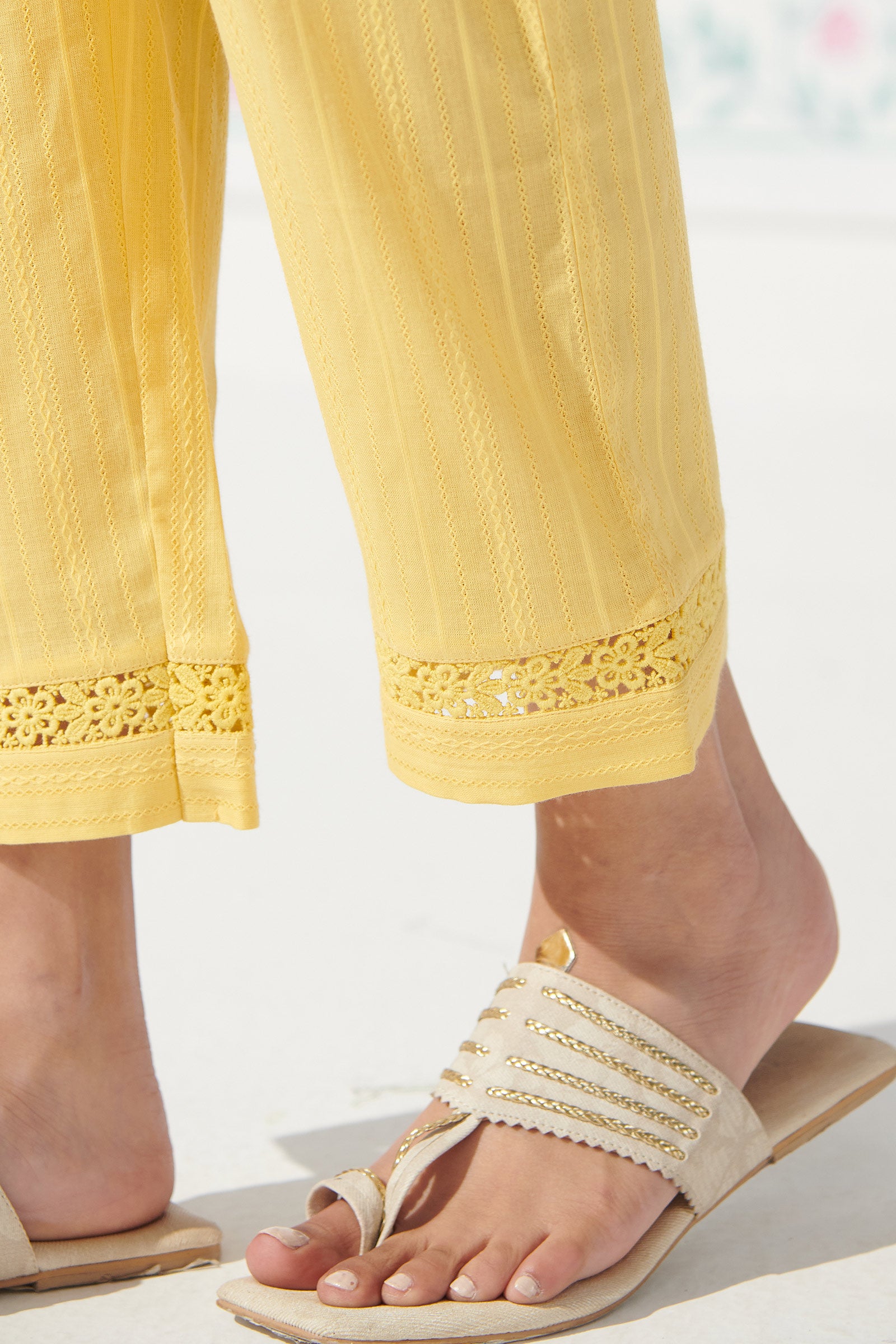 Roza Zehmat Yellow Narrow Pants