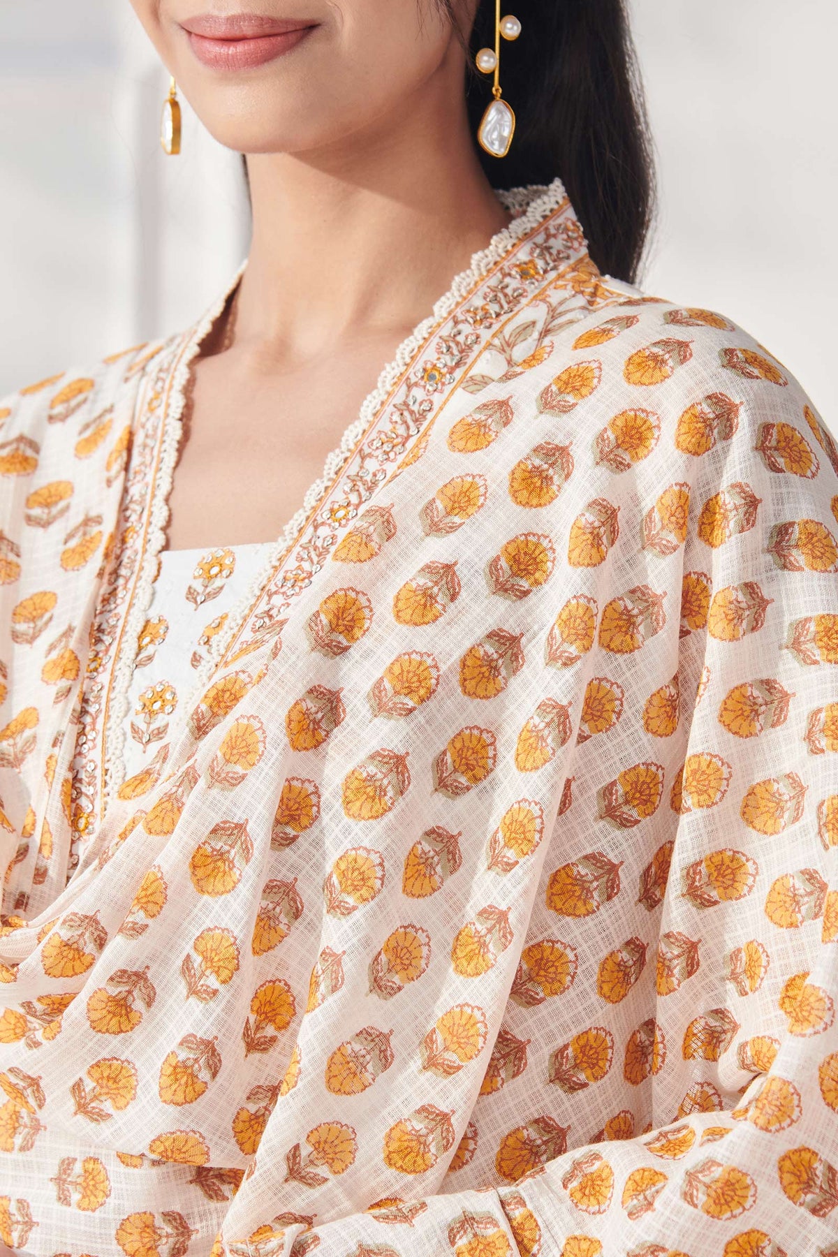 Gulbahar Tazmeen Sanganeri Dupatta
