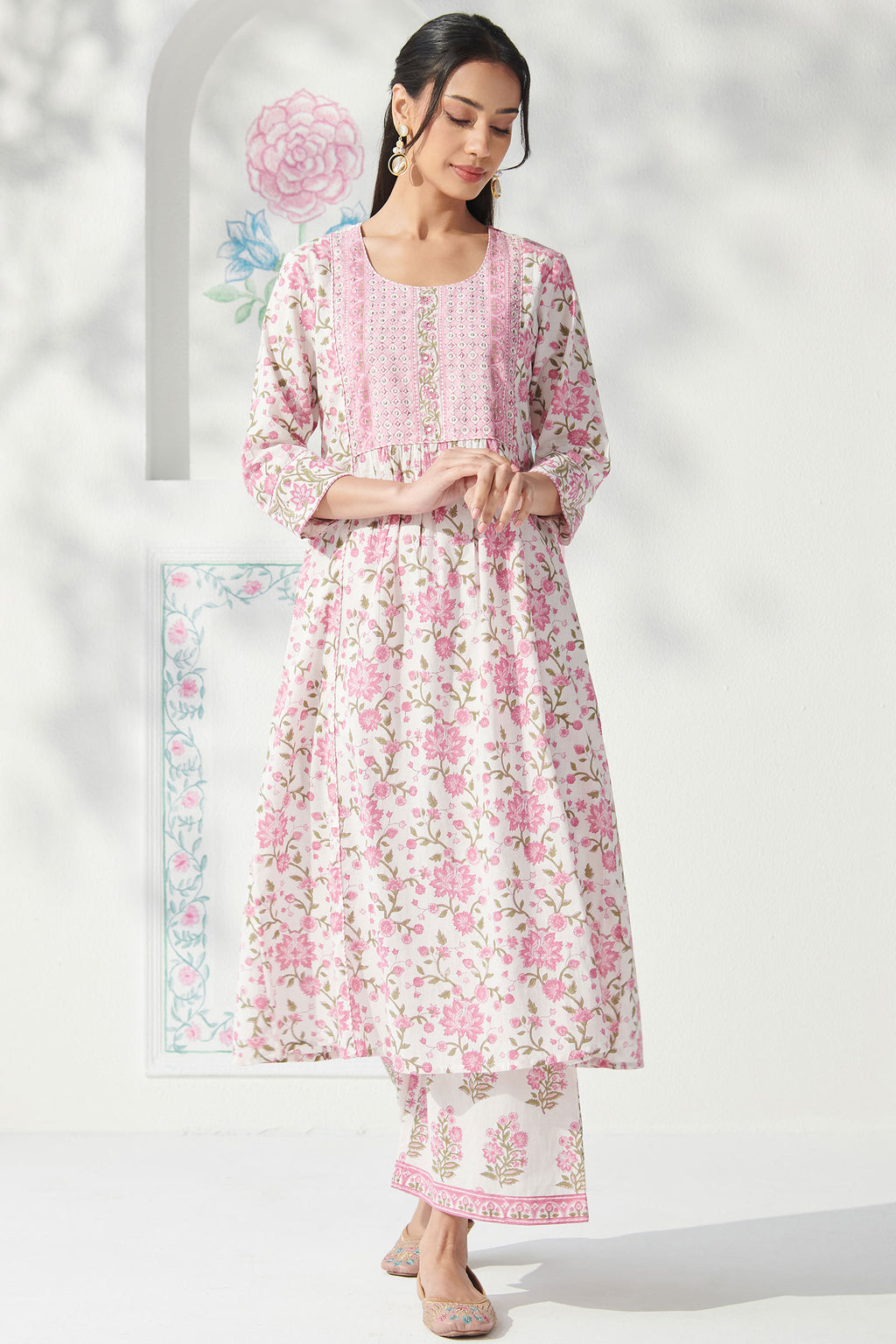 Gulbahar Amreen Sanganeri Kurta