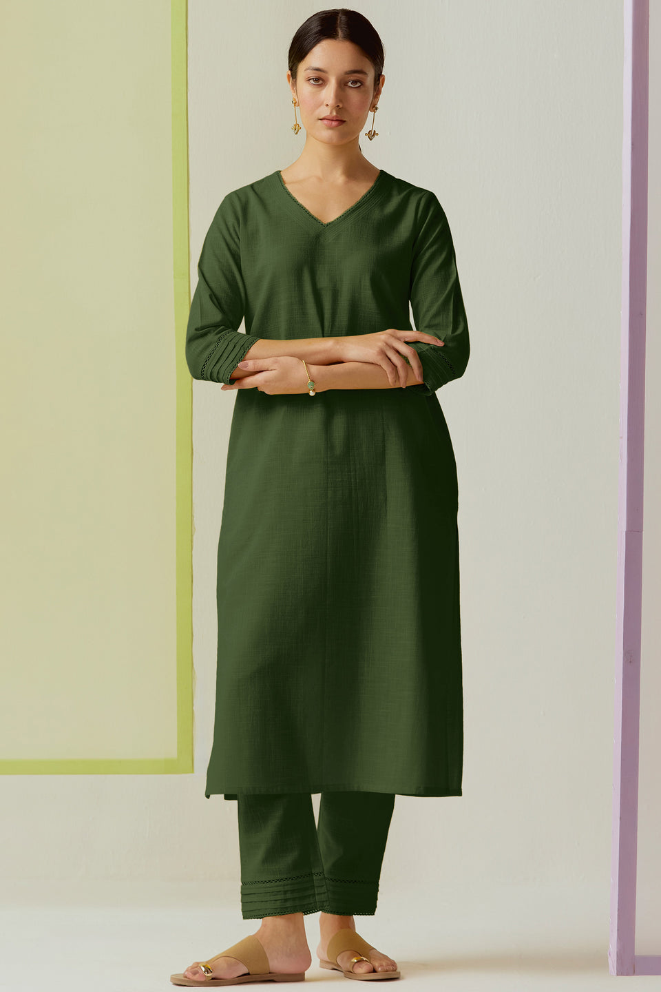 Roza Zara Forest Green Kurta