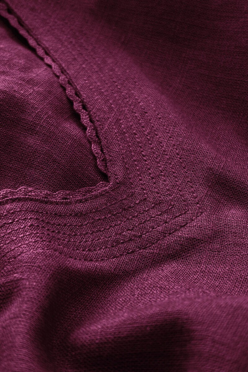 Roza Sahira Wine Kurta