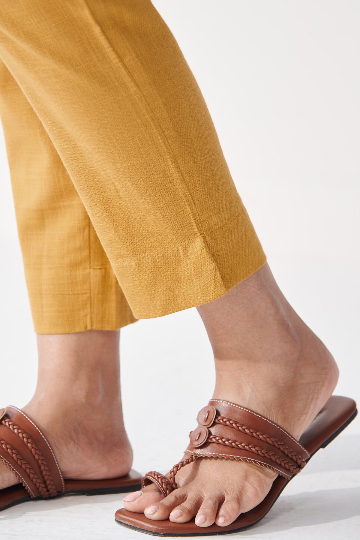 Roza Jiya Mustard Narrow Pants