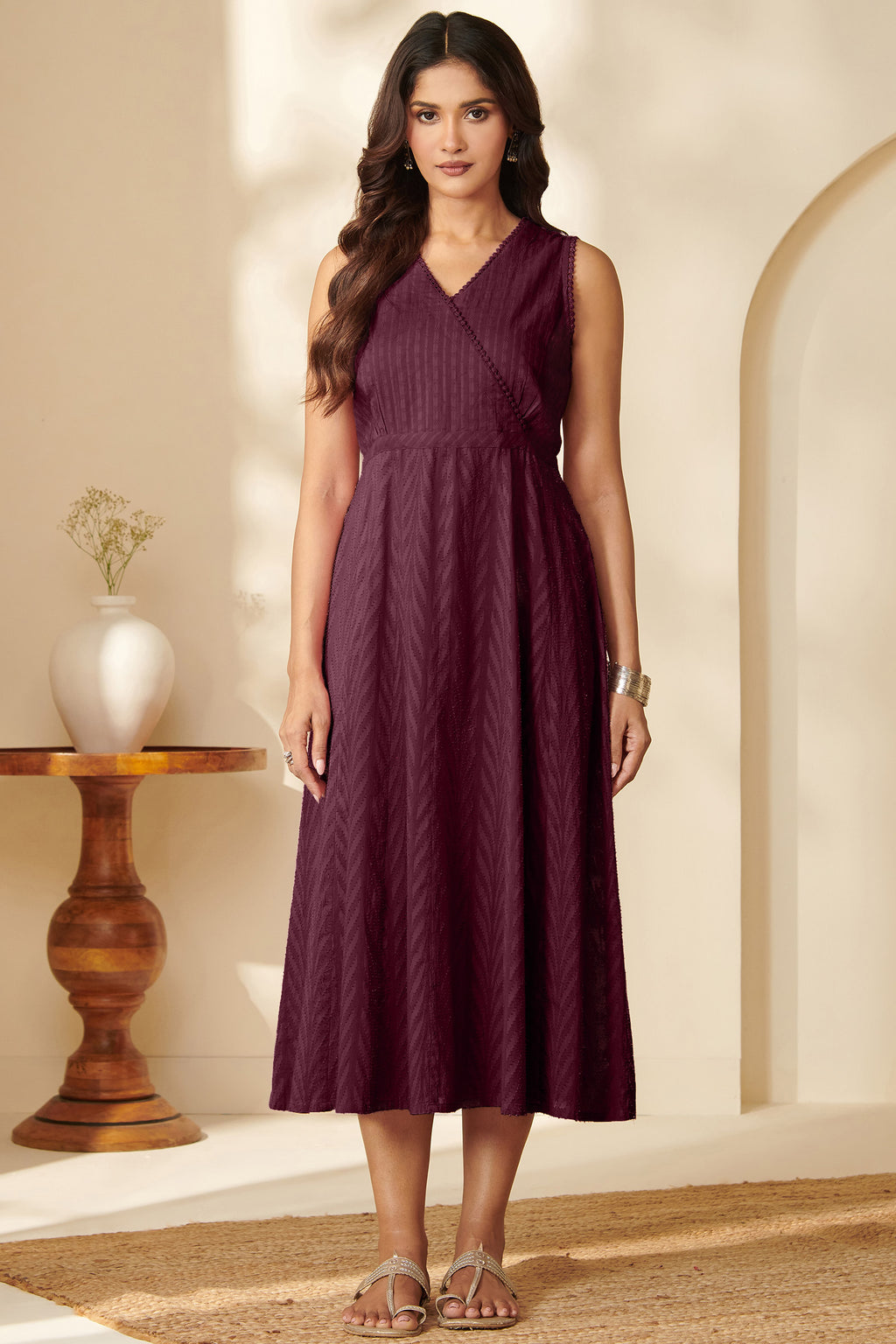 Roza Arya Wine Dress