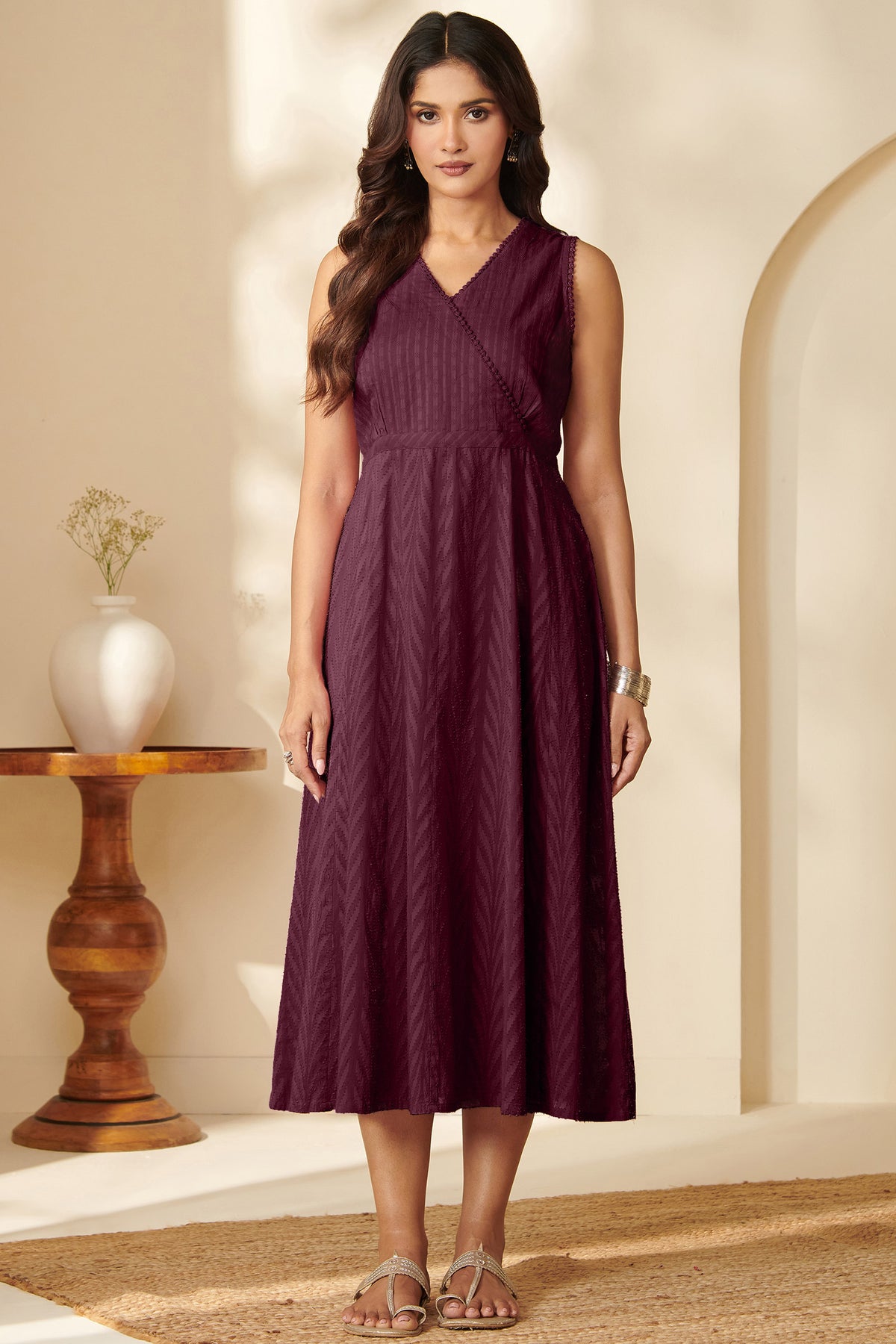 Roza Arya Wine Dress