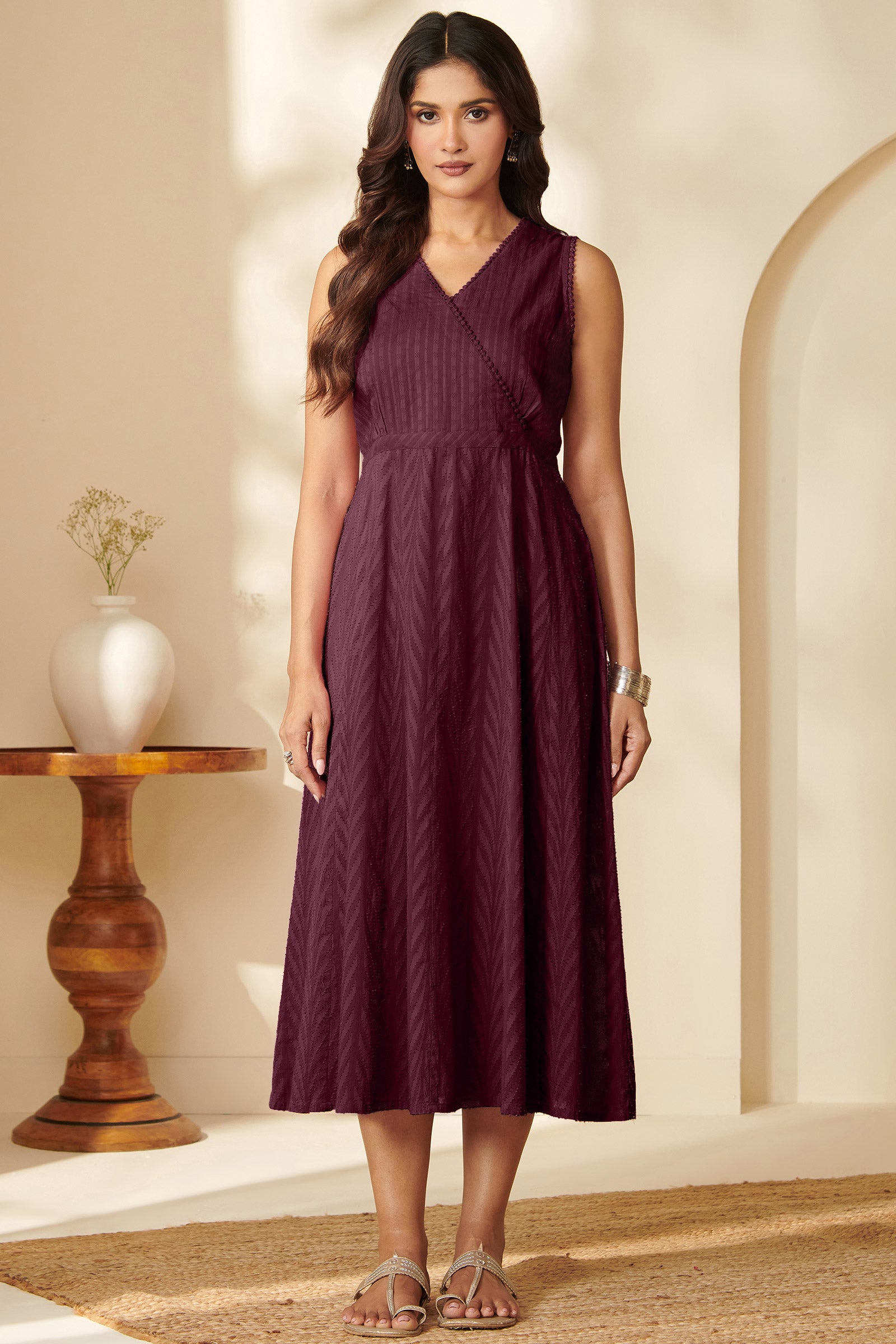Roza Arya Wine Dress