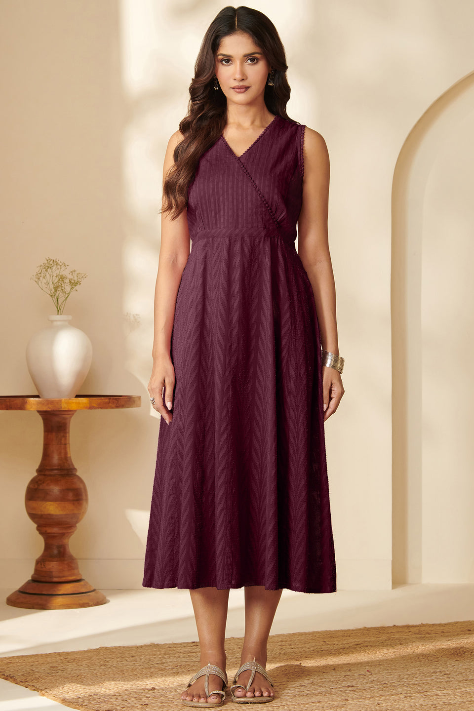 Roza Arya Wine Dress