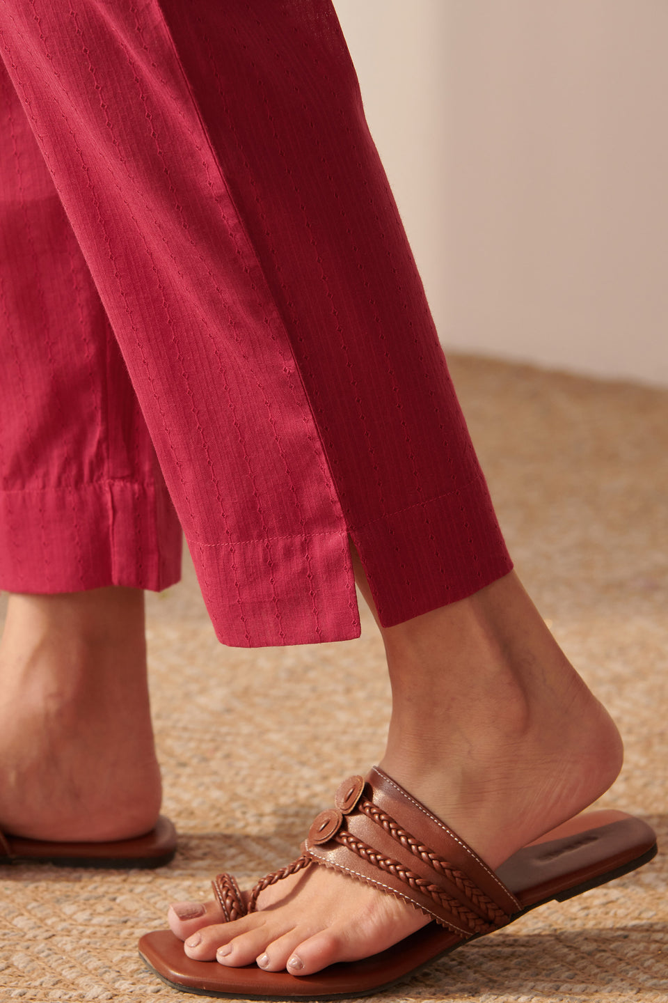 Roza Rosana Berry Pink Narrow Pants