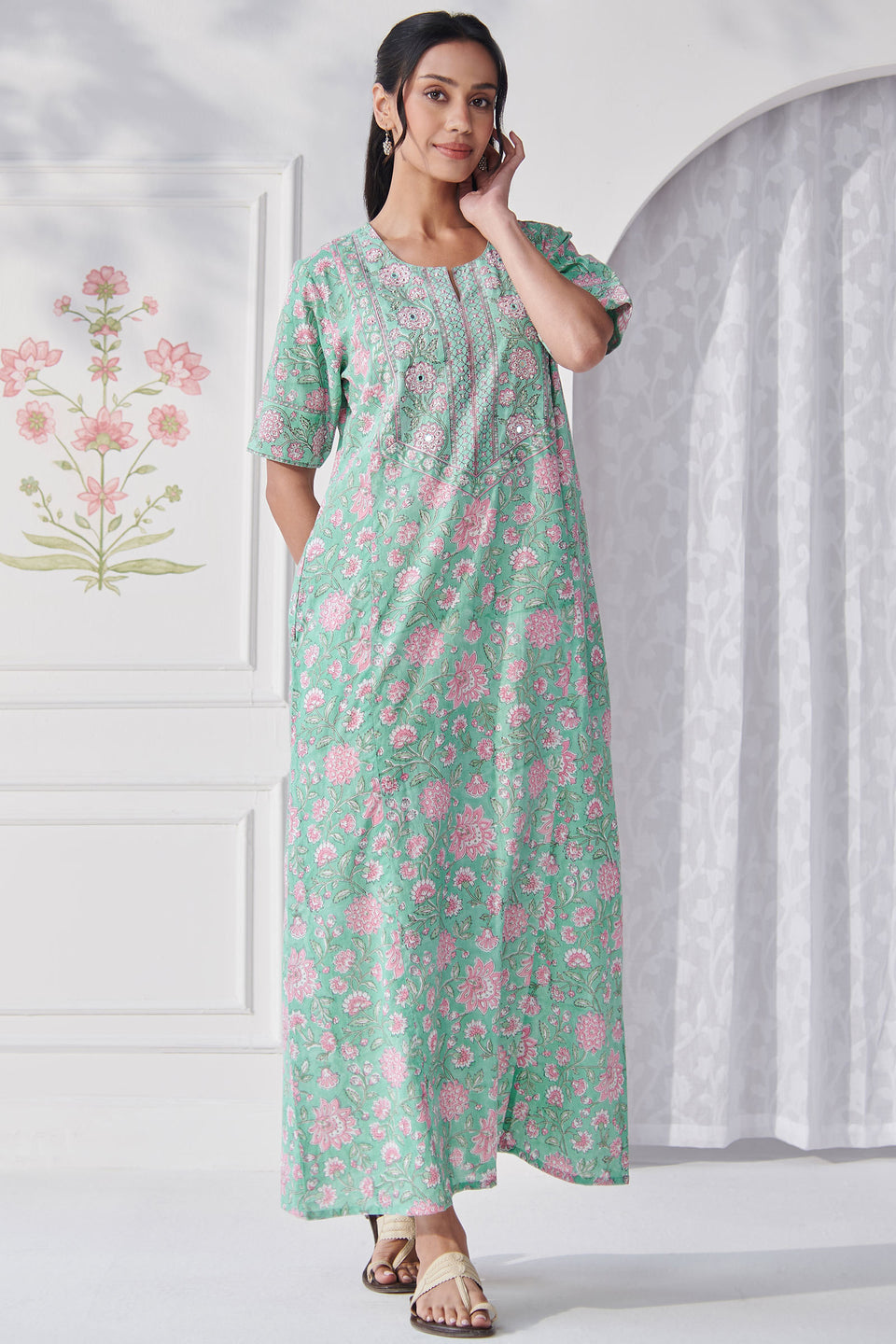 Gulbahar Rania Sanganeri Kaftan