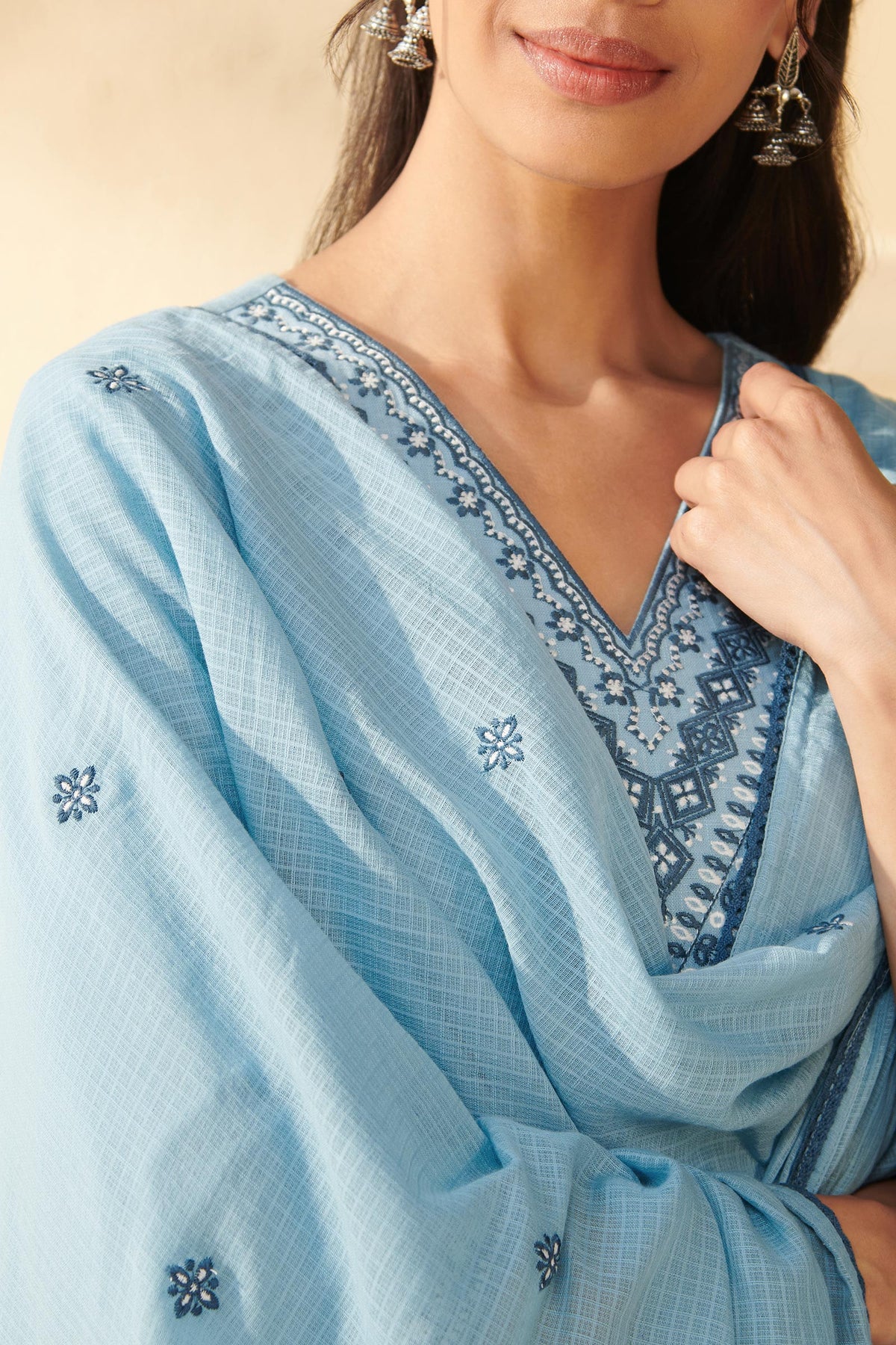 Mehraab Roheen Blue Dupatta
