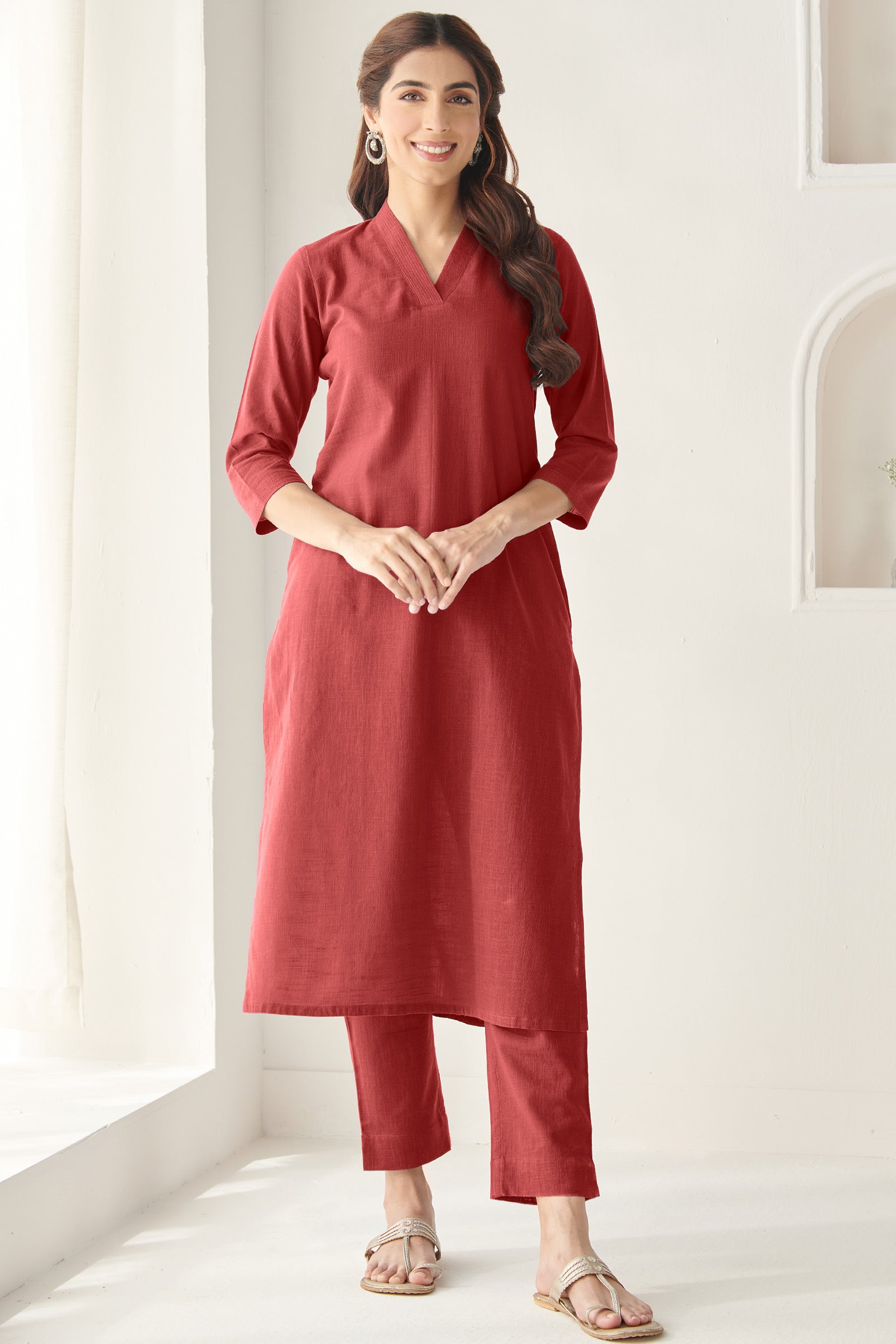 Roza Faraz Alta Red Kurta