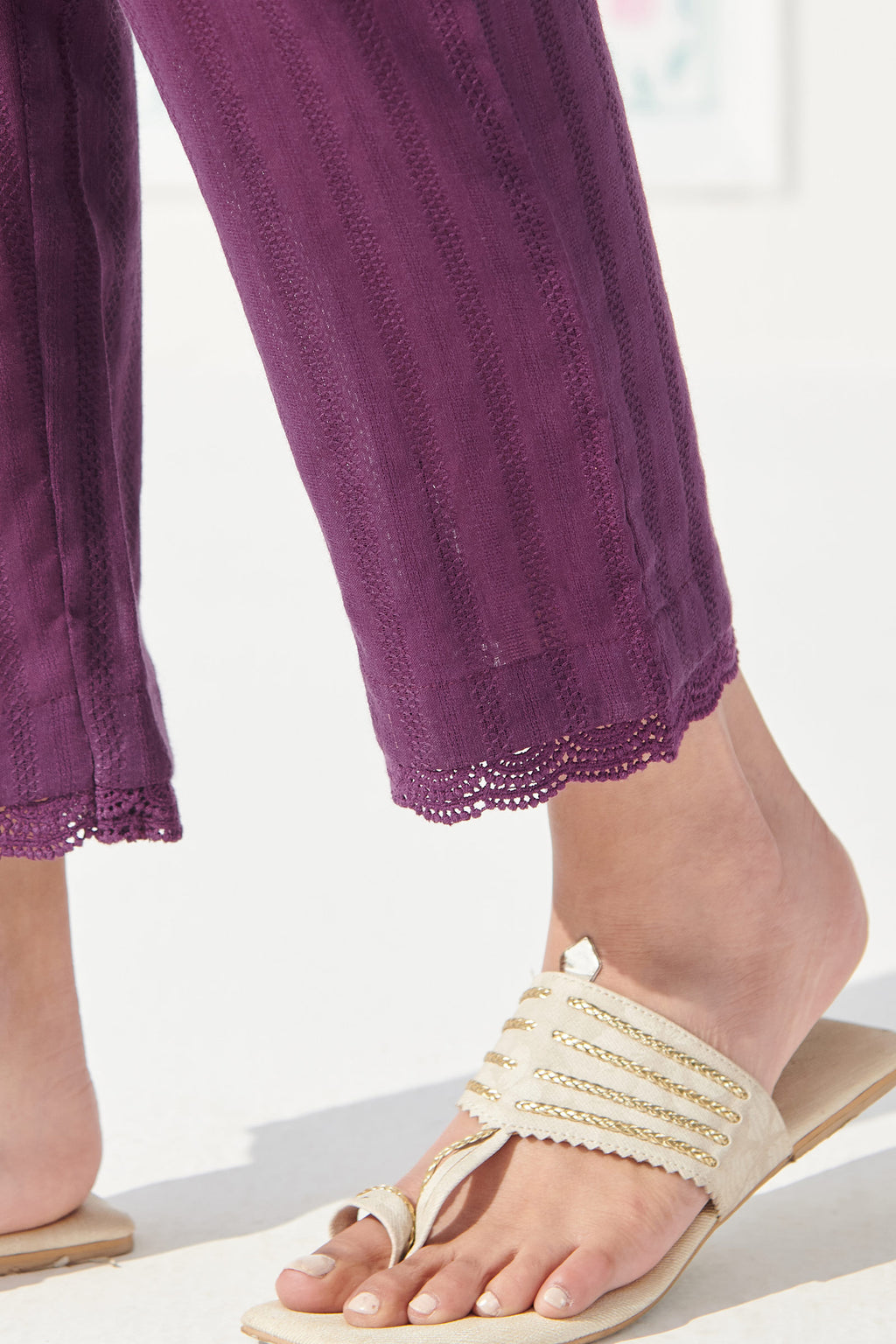 Roza Mirza Purple Narrow Pants