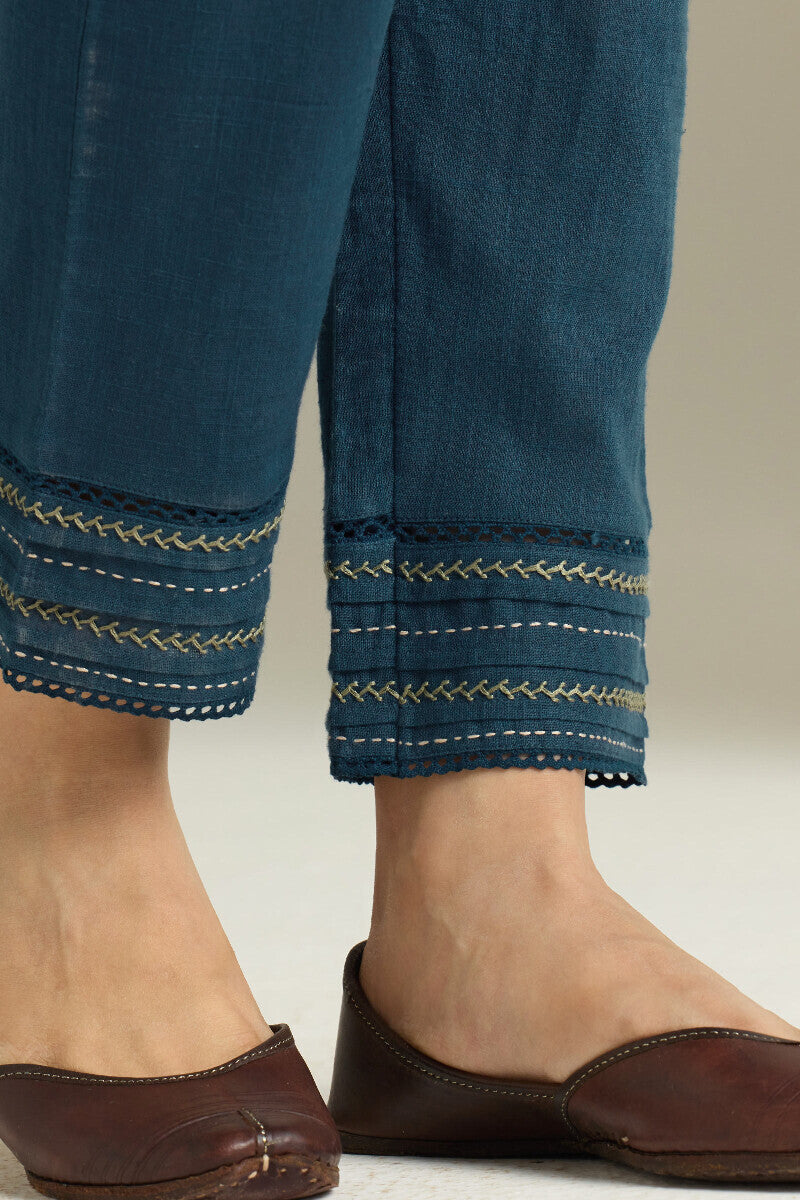 Kashida Kiara Navy Blue Narrow Pants
