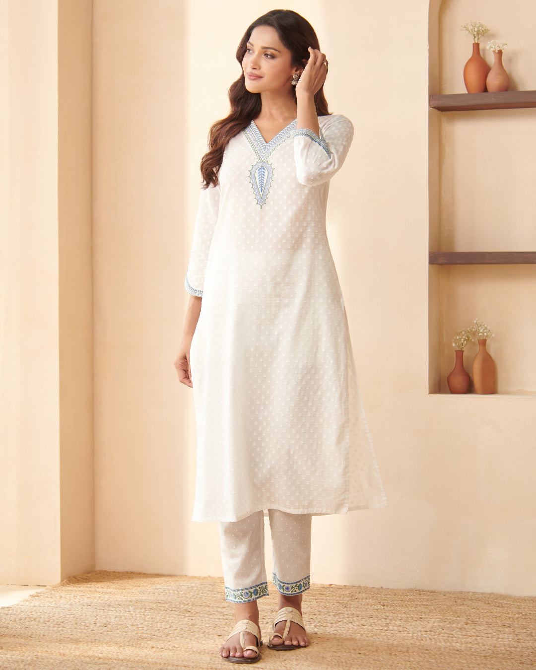 Mehraab Farhat White Kurta