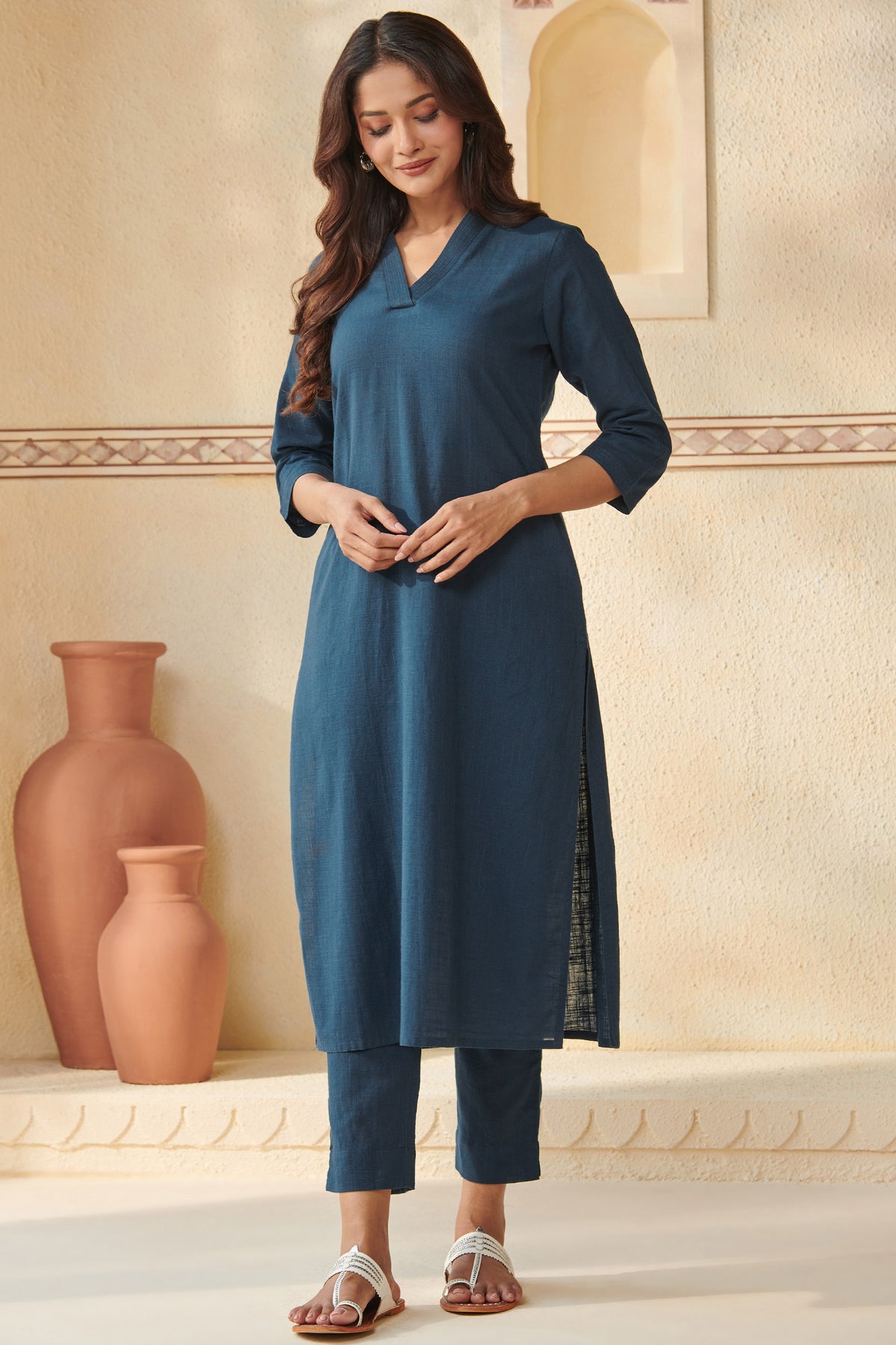 Roza Naaz Navy Blue Kurta