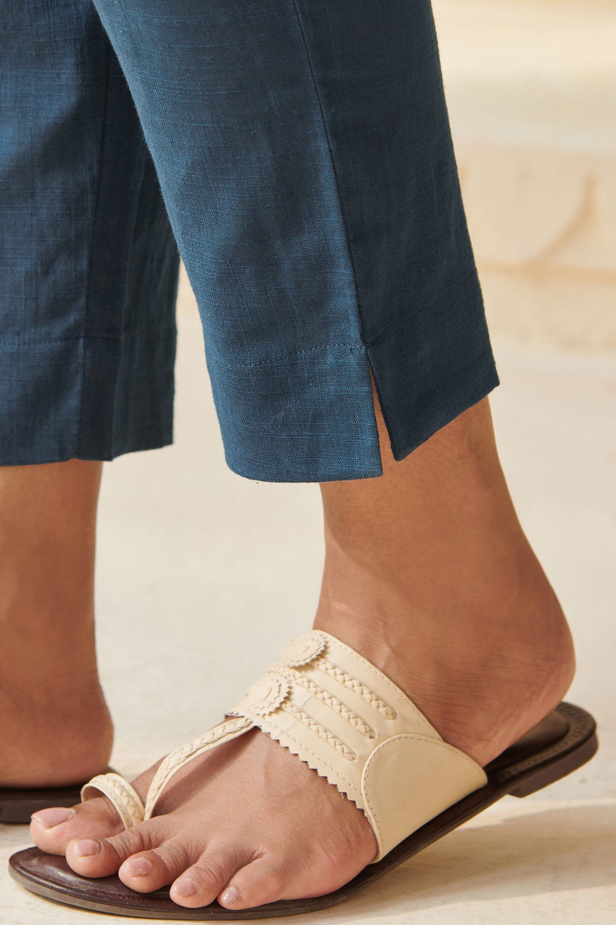 Surplus: Roza Naaz Navy Narrow Pants