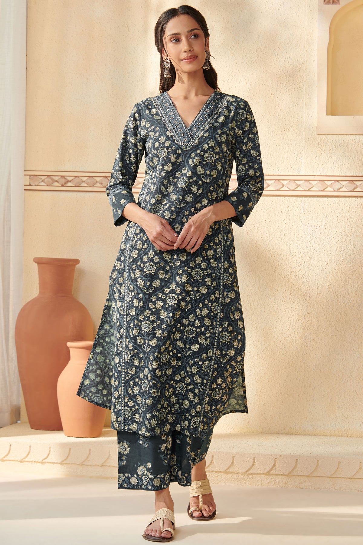 Sehra Zeinab Bagru Kurta