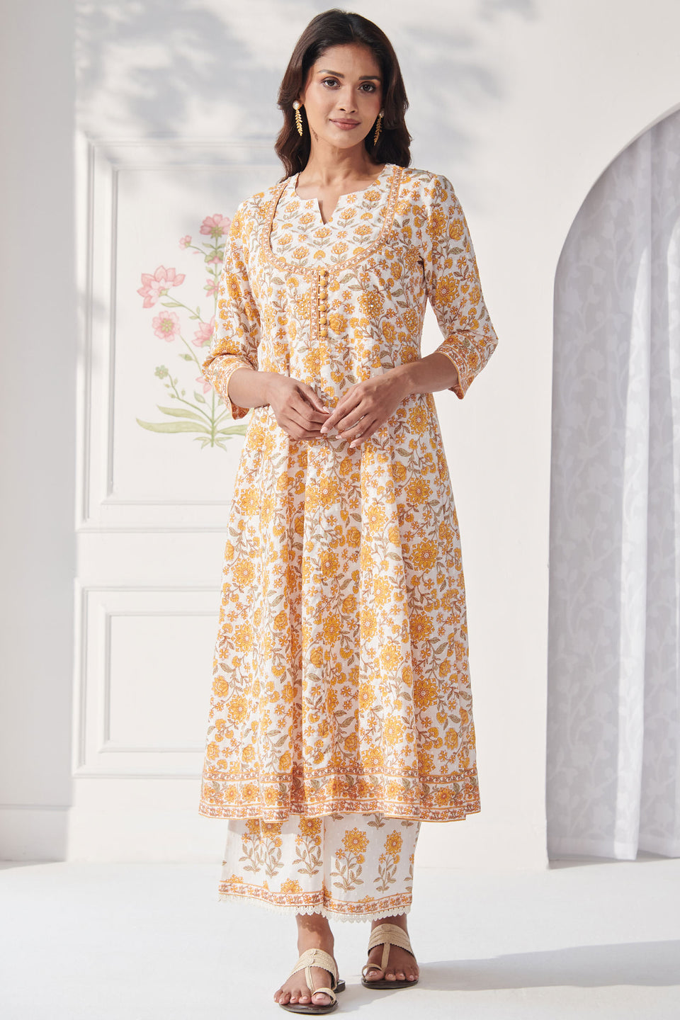 Gulbahar Tira Sanganeri Kurta