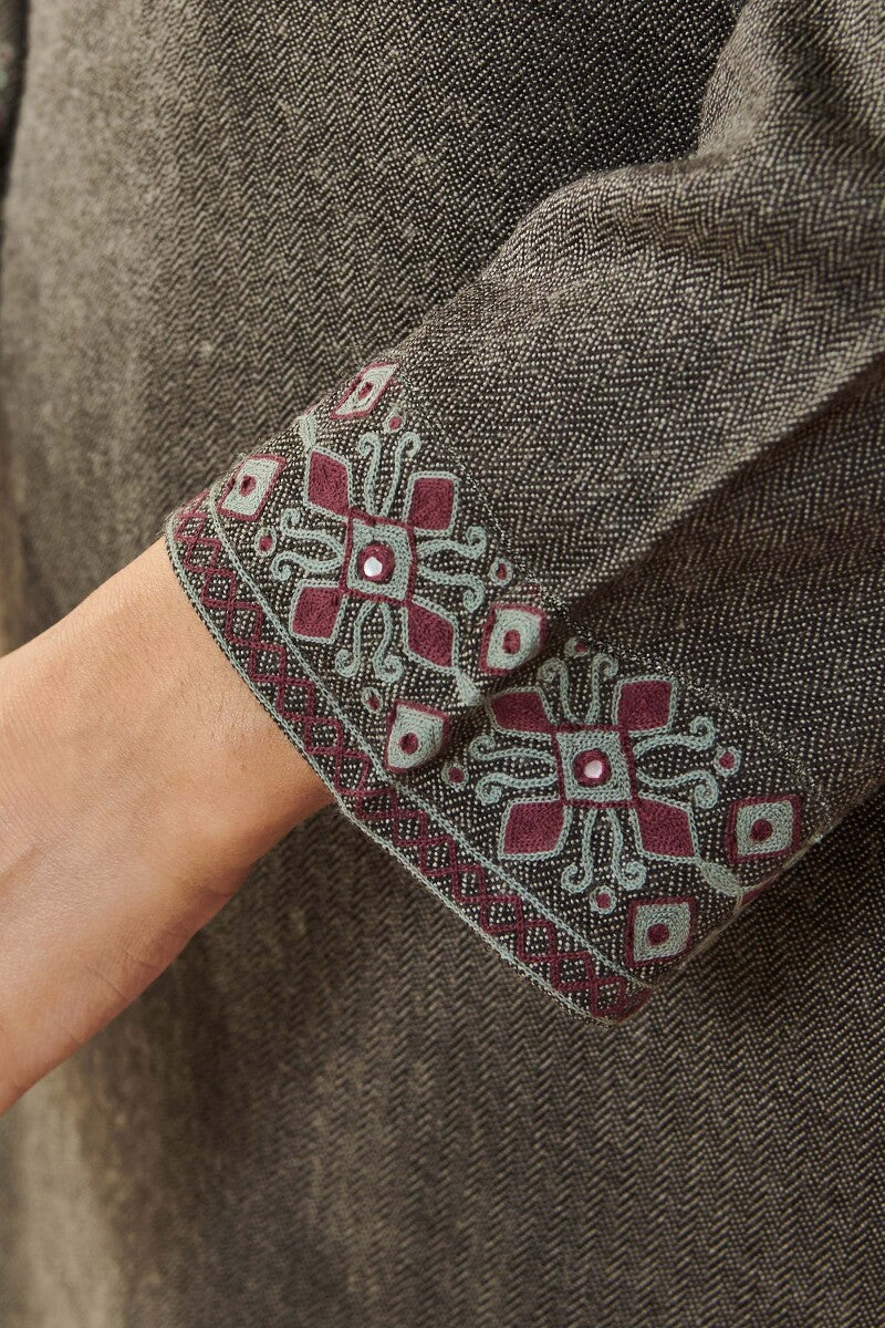 Naadirah Maya Faux Wool Handloom Kurta