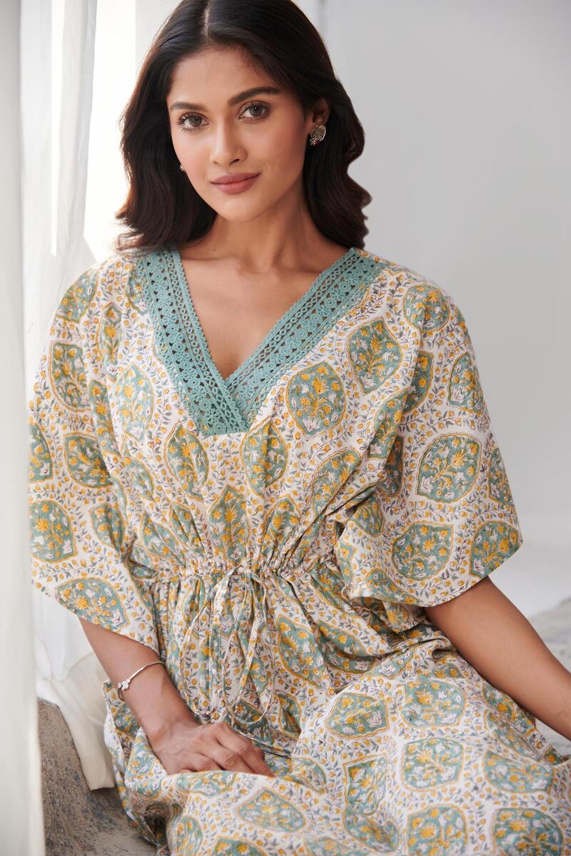 Roza Jia Sanganeri Kaftan