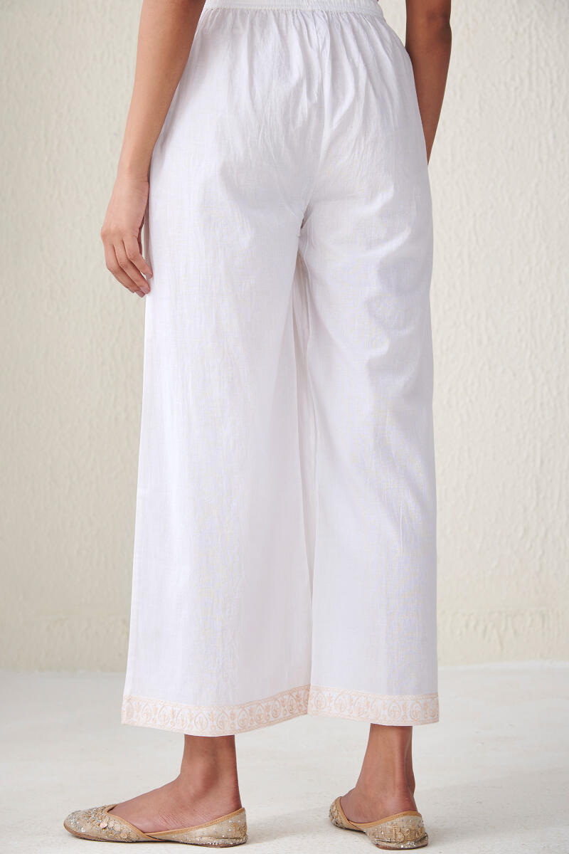 Roza Jia White Cotton Farsi