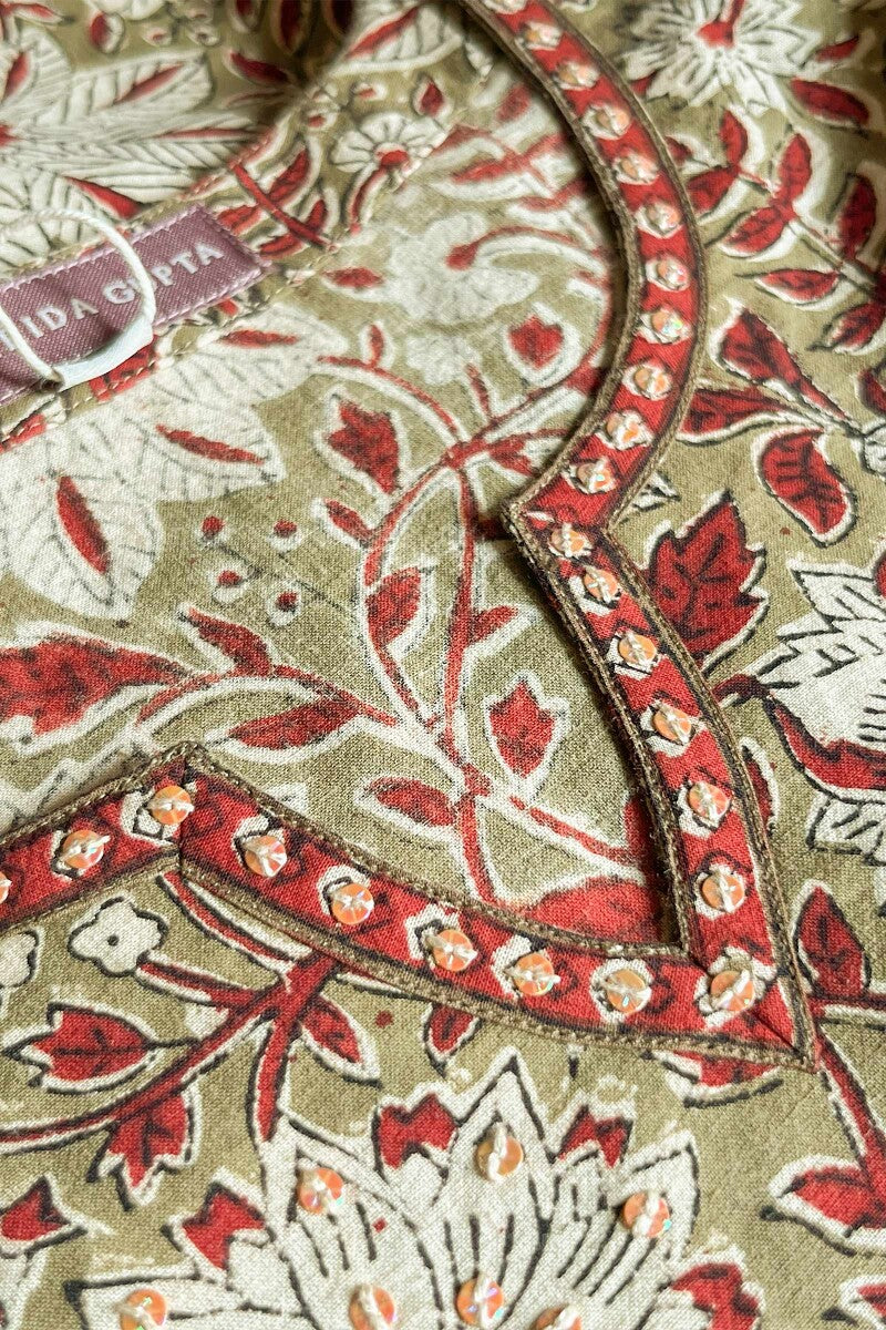Sehra Safina Bagru Kurta