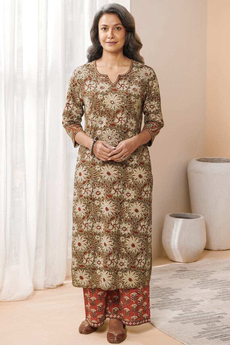 Sehra Safina Bagru Kurta