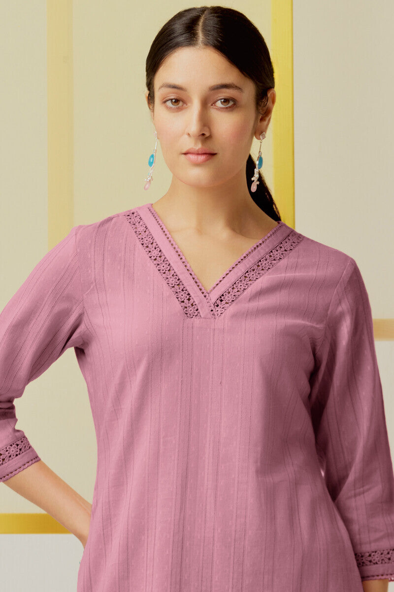 Roza Sehr Mauve Kurta