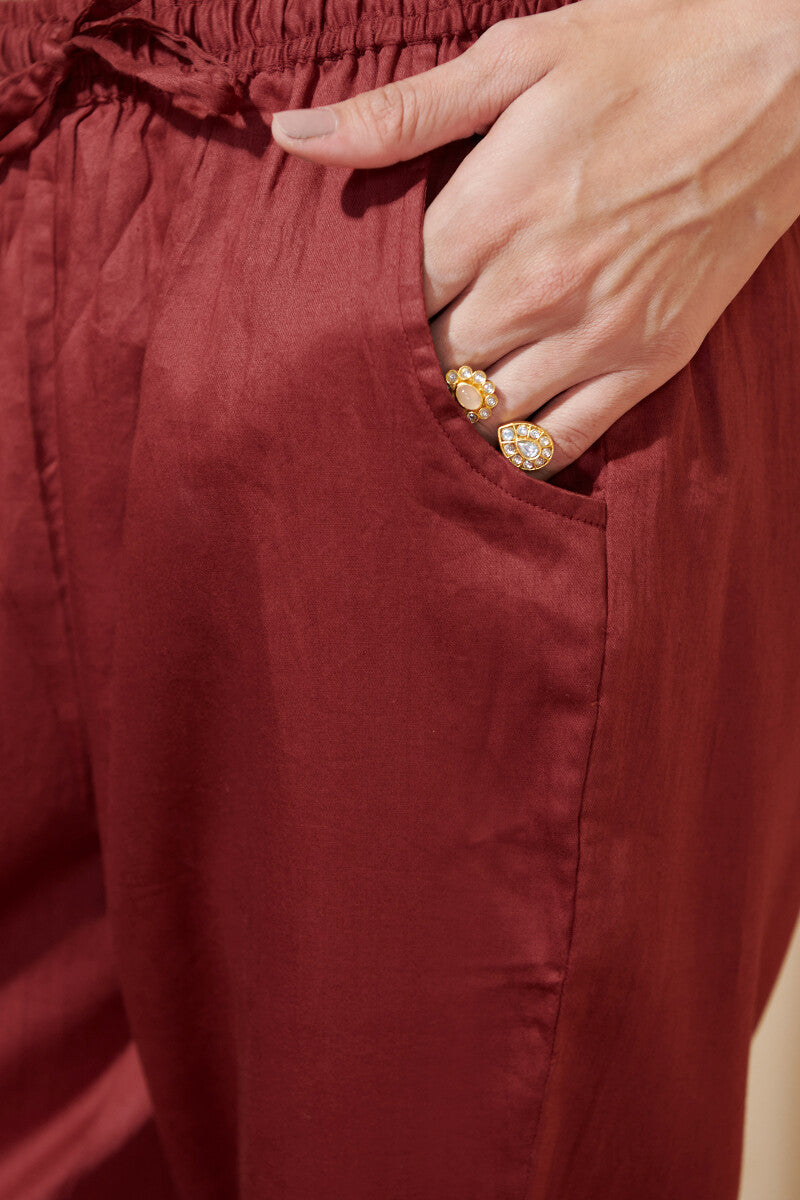 Shirin Chaand Red Narrow Pants