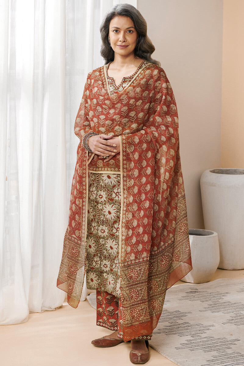 Sehra Safina Bagru Kurta