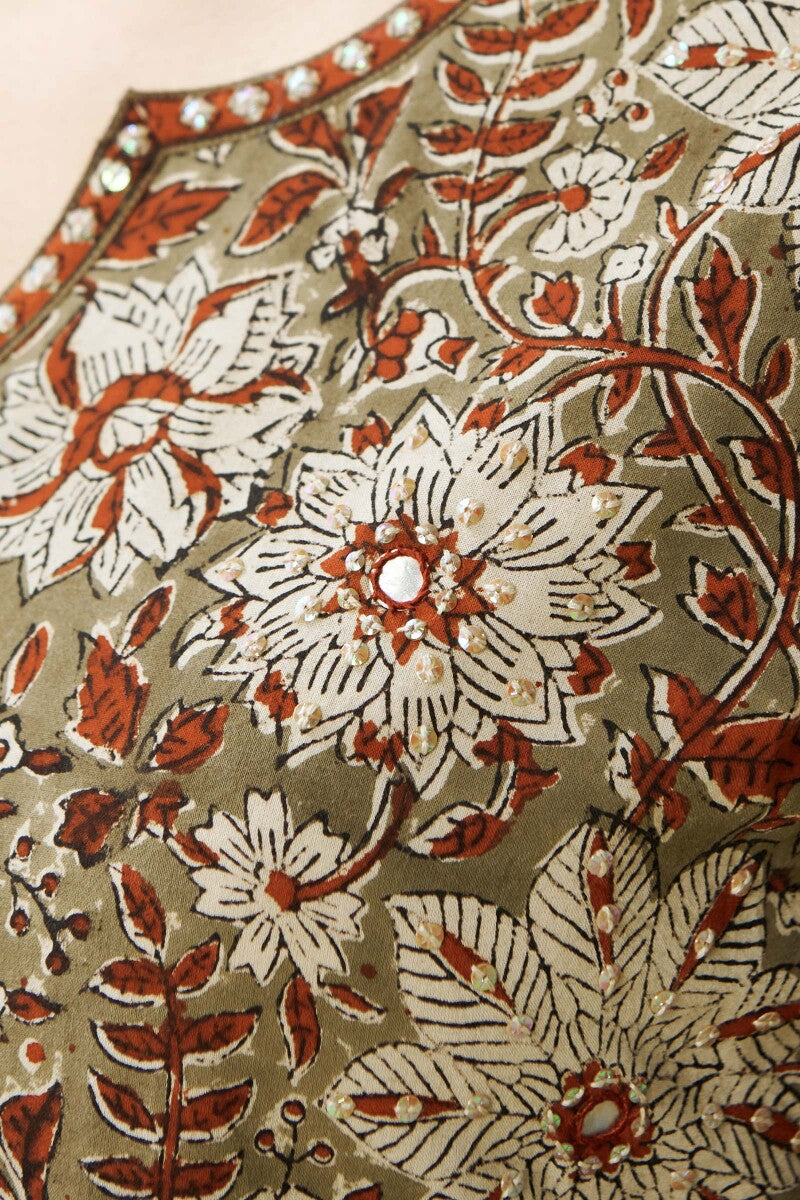 Sehra Safina Bagru Kurta