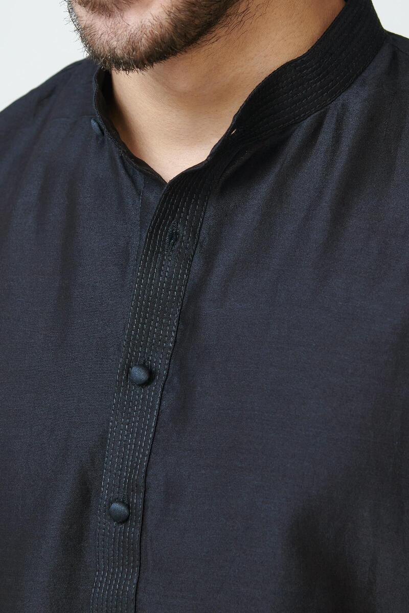 Shirin Arsh Black Chanderi Kurta