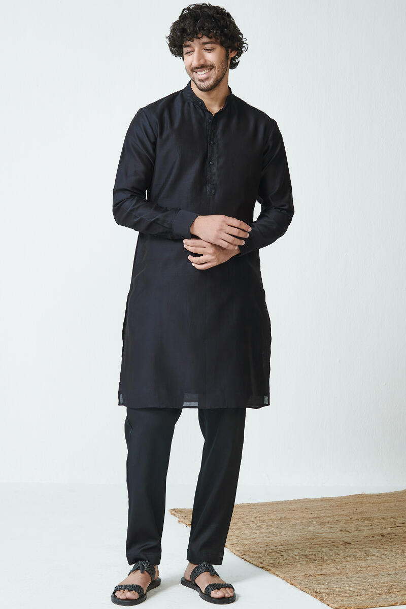 Shirin Arsh Black Chanderi Kurta