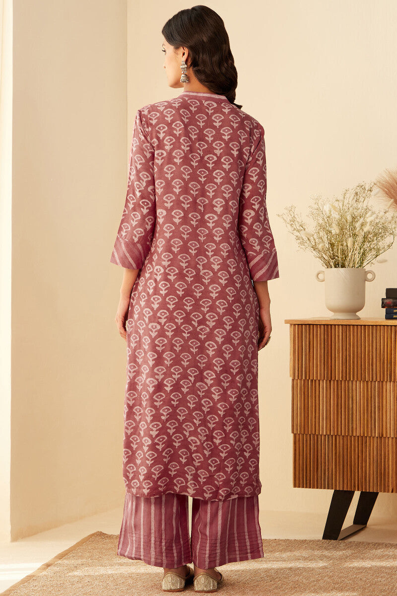 Sehra Zarah Pink Dabu Kurta
