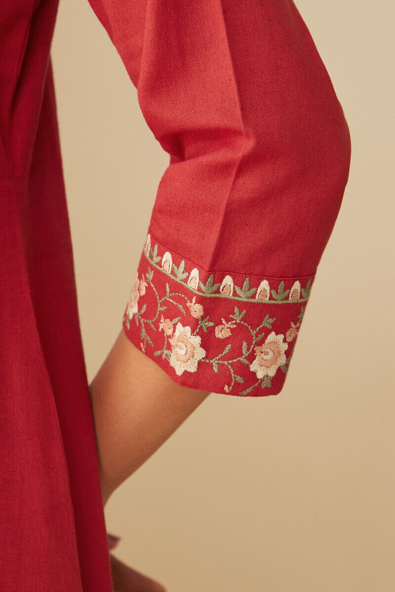 Rosheen Jia Red Kurta