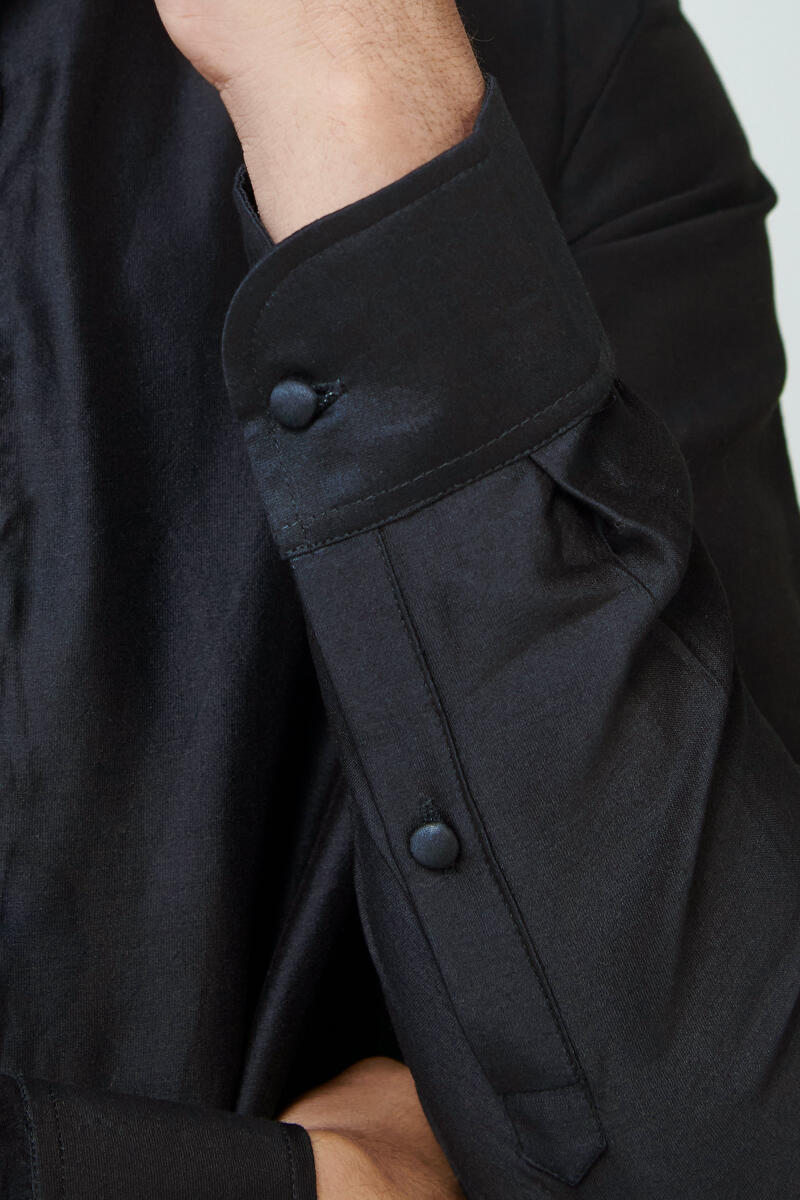 Shirin Arsh Black Chanderi Kurta