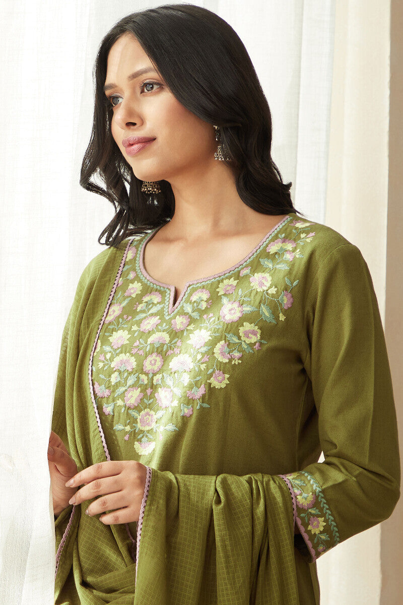 Roza Zoya Olive Green Kurta