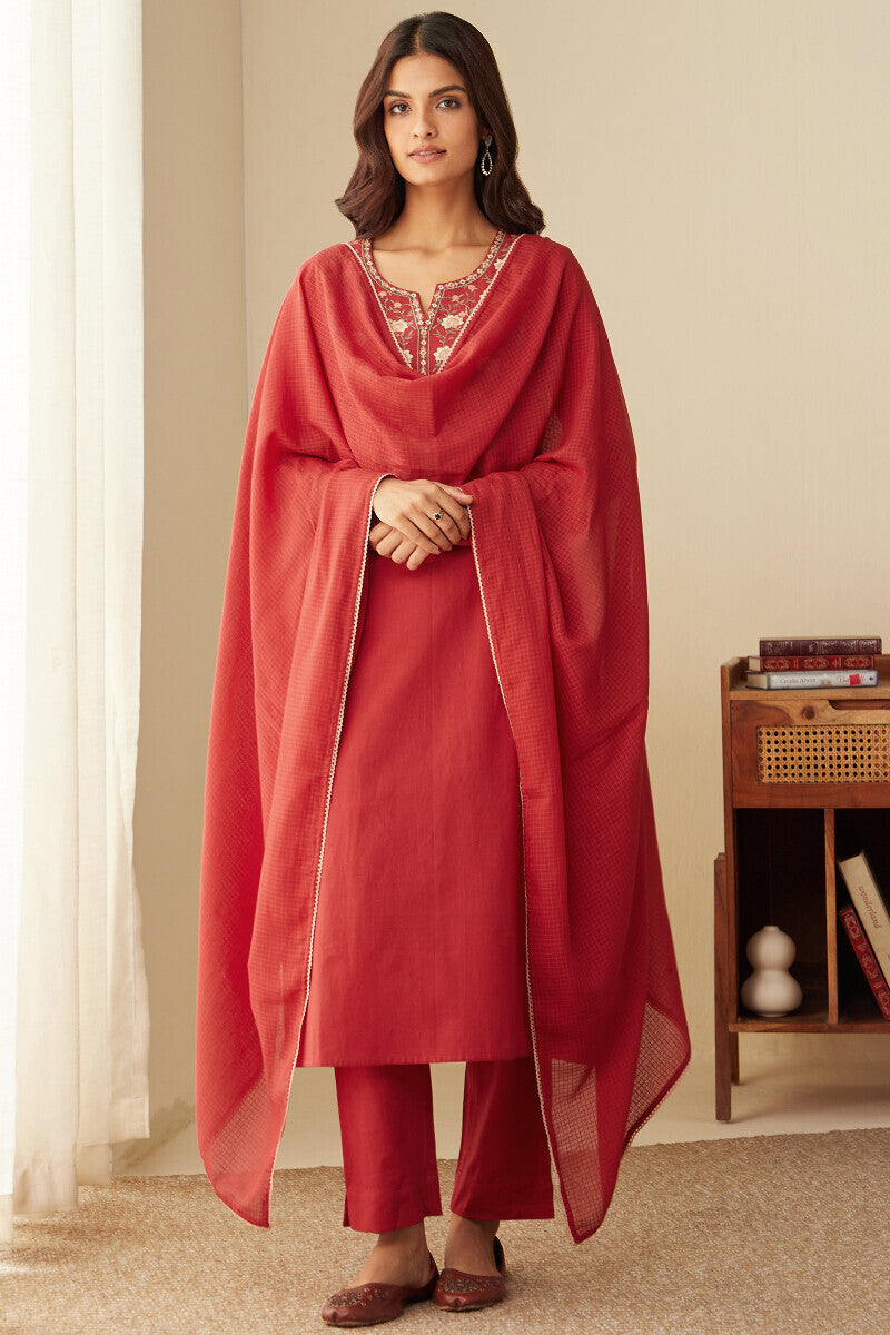 Rosheen Jia Red Kurta