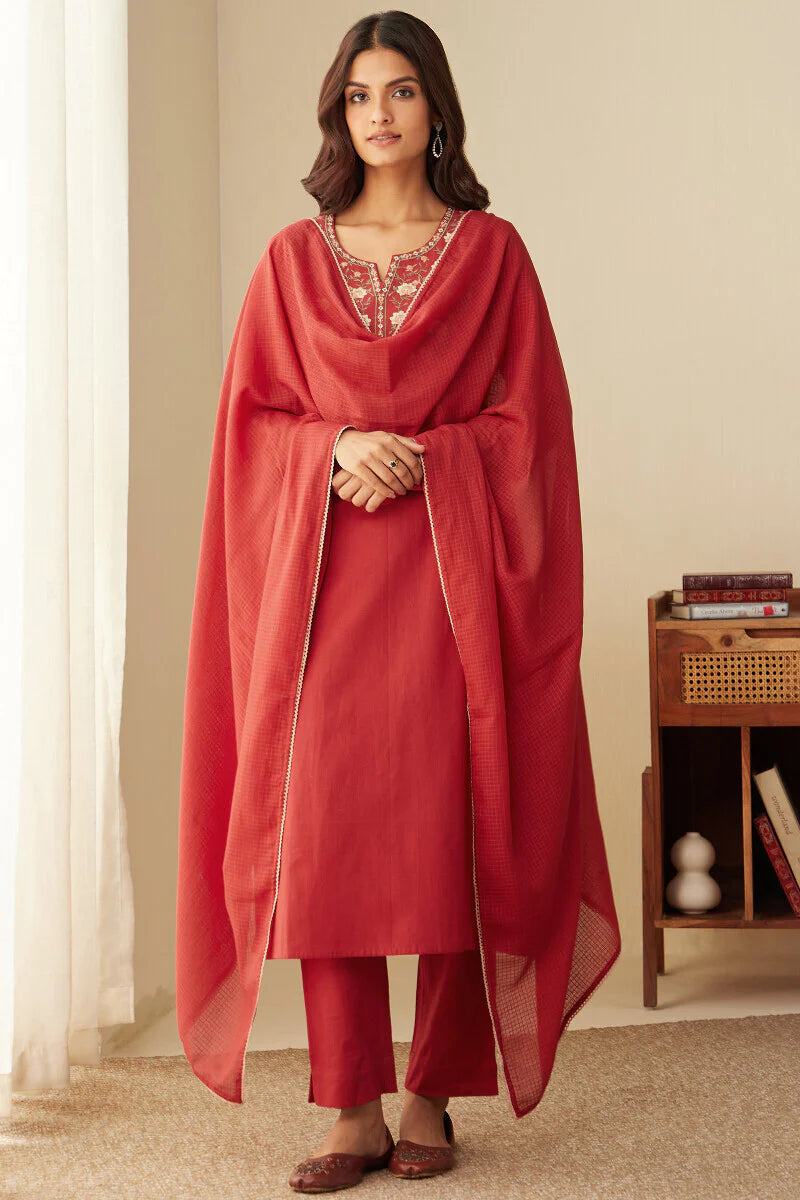 Rosheen Jia Red Kurta