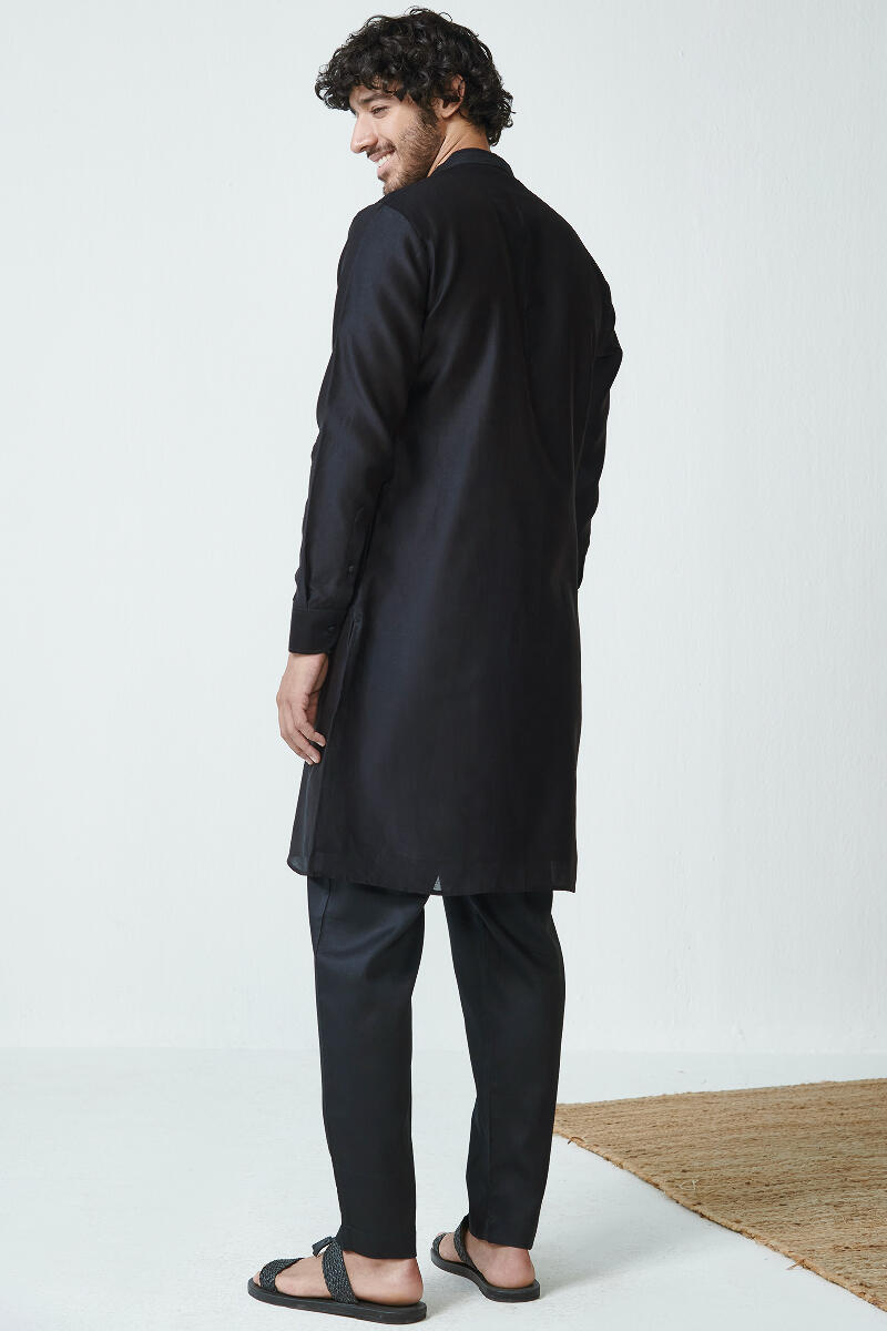 Shirin Arsh Black Chanderi Kurta