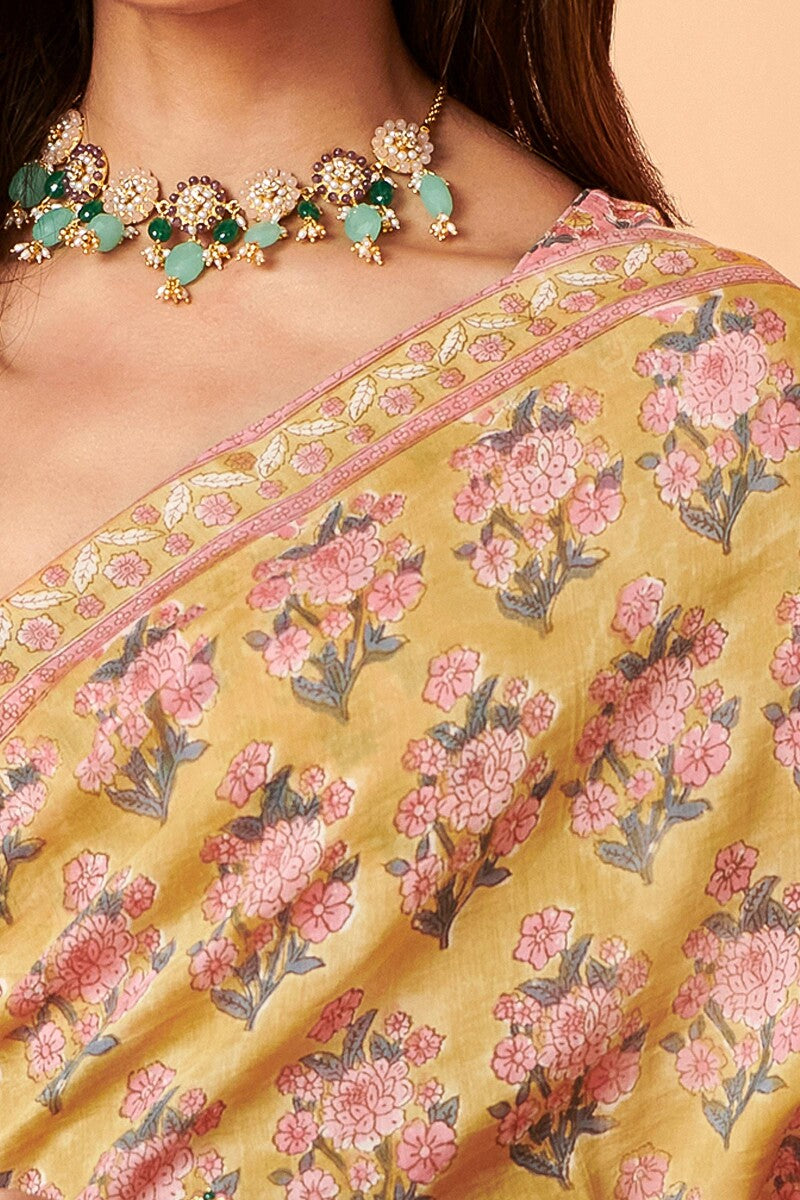 Shirin Kiara Sanganeri Cotton Silk Saree