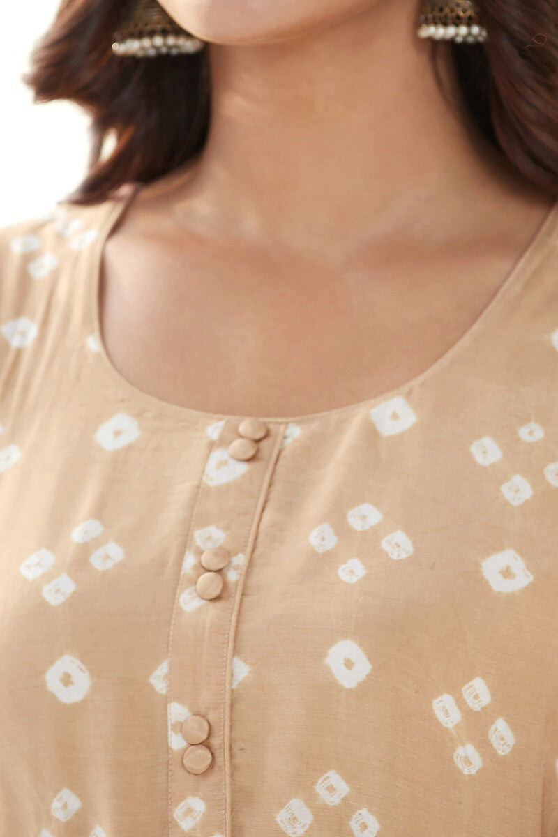 Gauhar Afroza Brown Bandhej Kurta