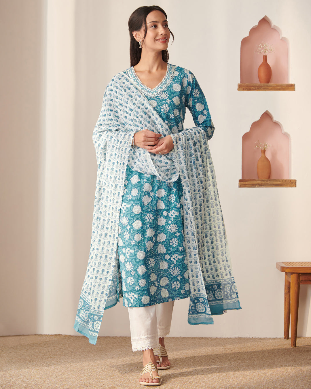Gauhar Sania White Narrow Pants