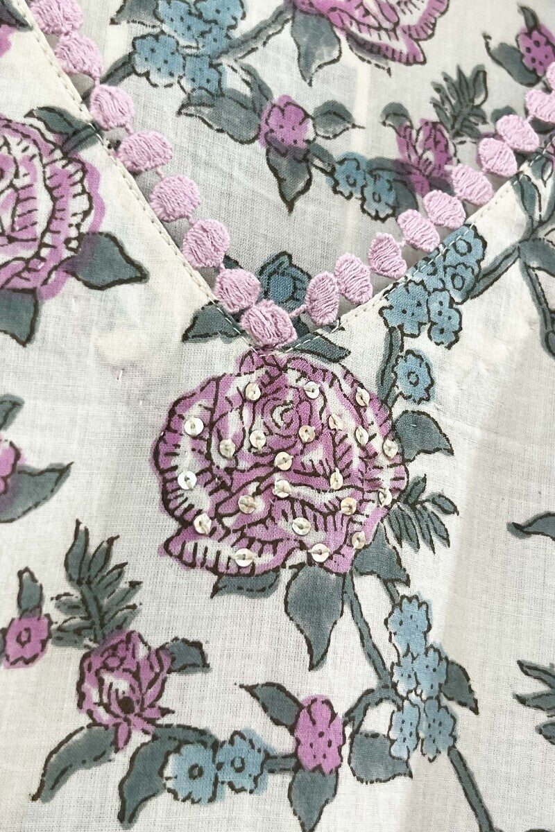 Off-White Sanganeri Kurta