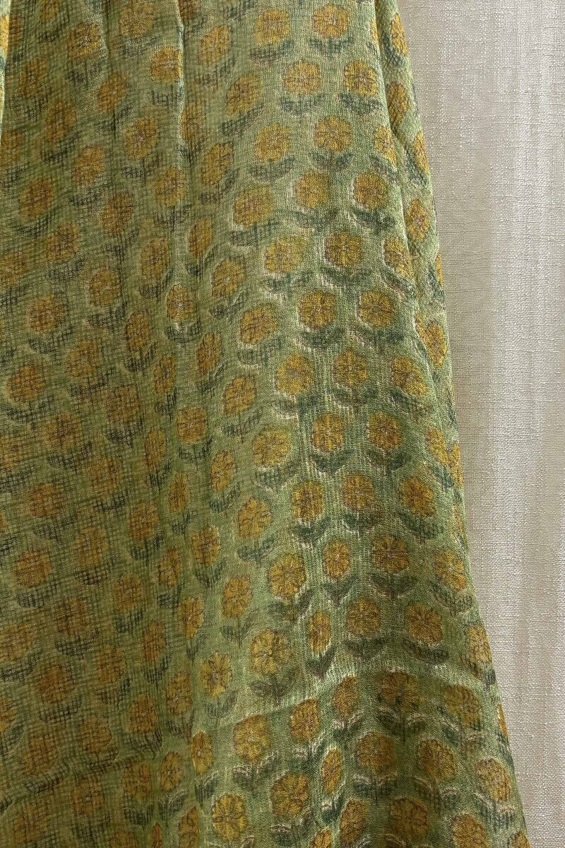 Green Printed Dupatta
