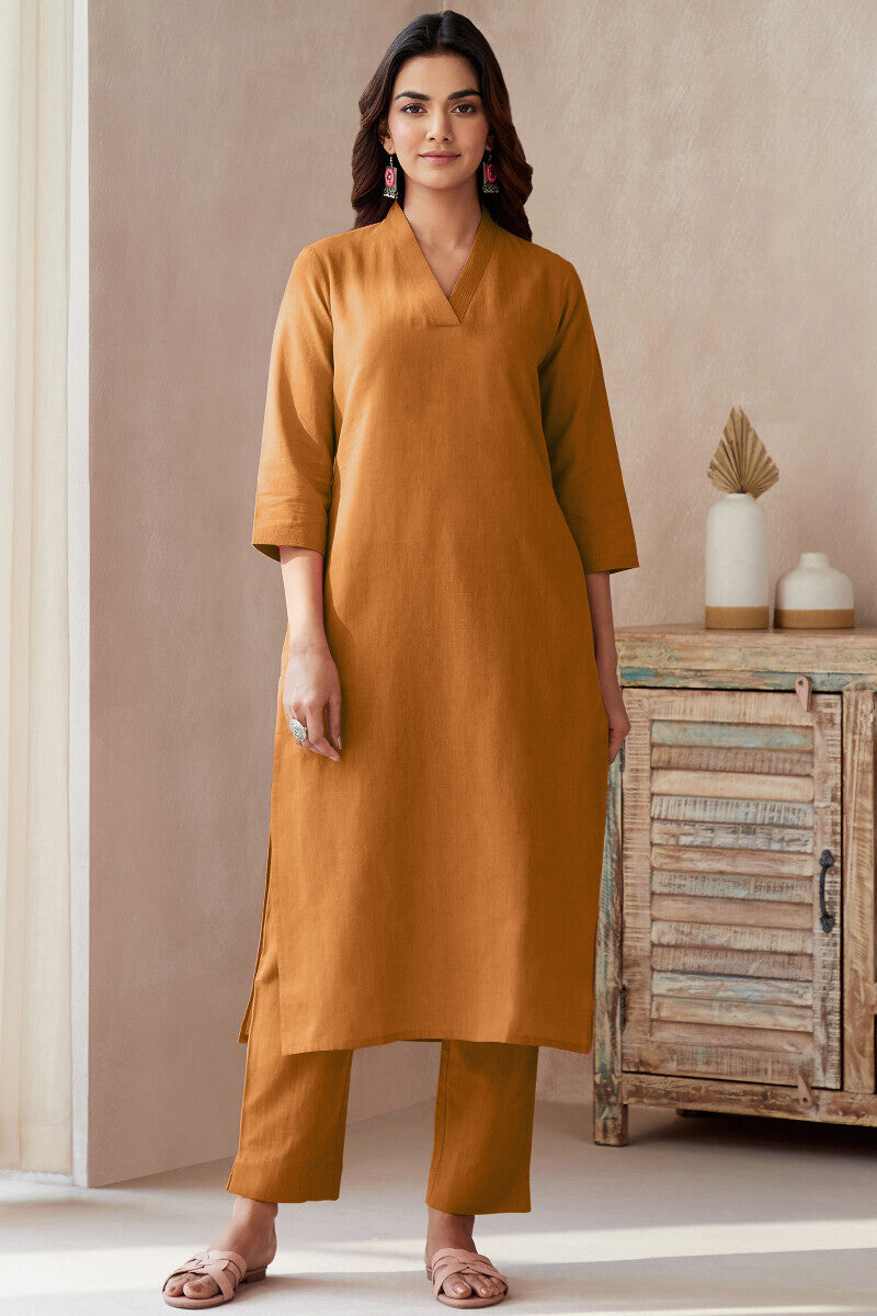 Roza Zoya Rust Kurta