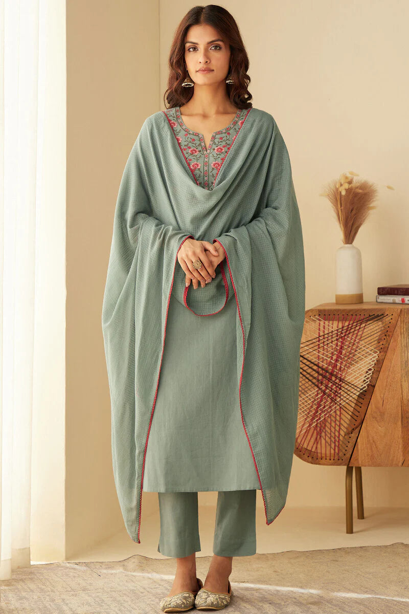 Roza Kainat Grey Dupatta