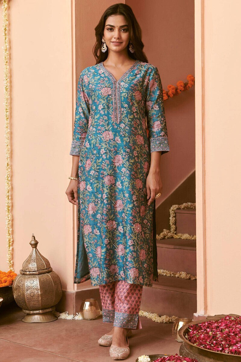 Mehrunissa Kiara Chanderi Kurta