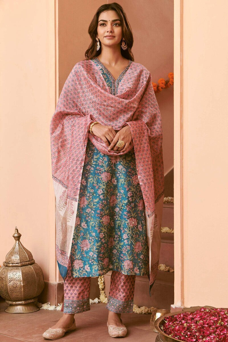Mehrunissa Kiara Chanderi Narrow Pants