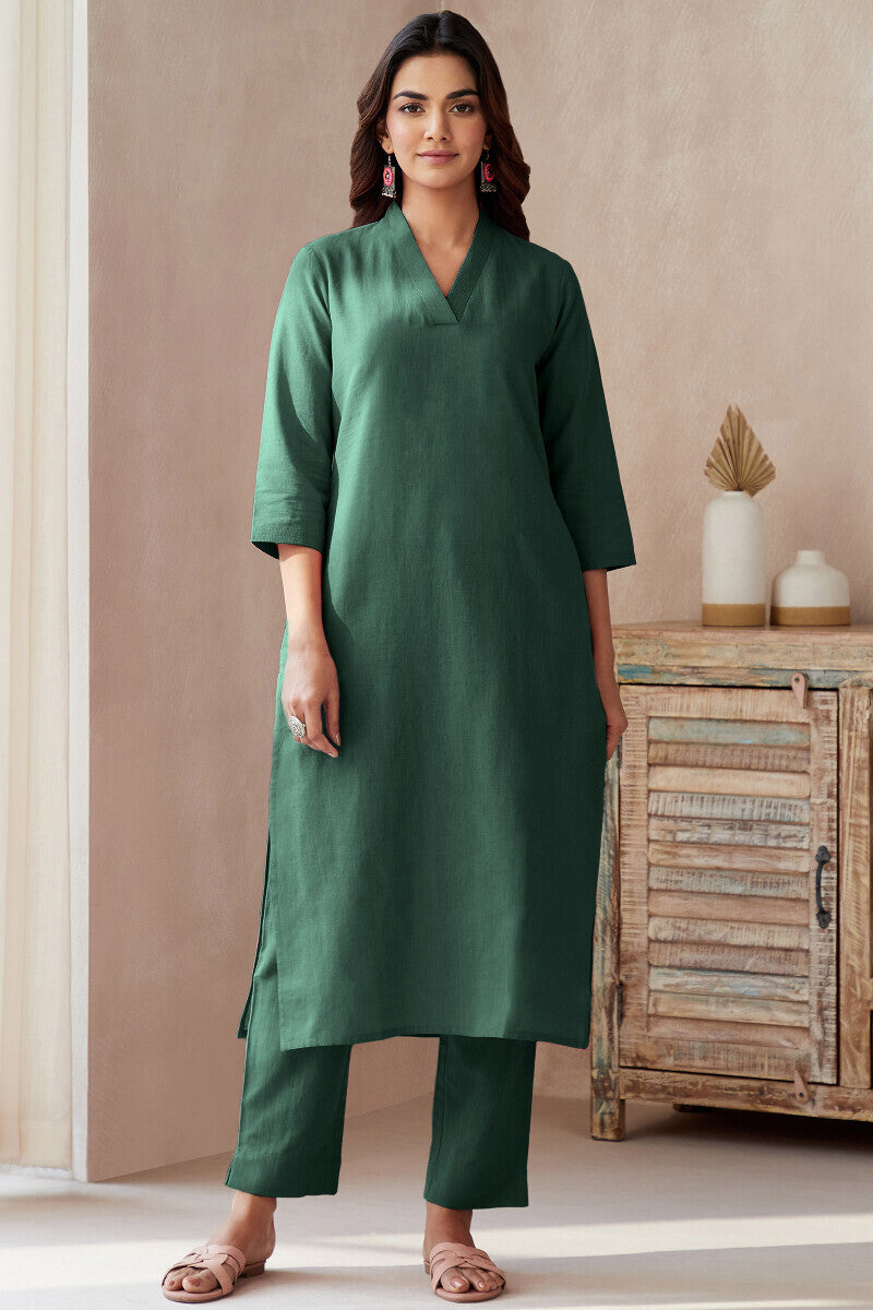 Roza Seher Jade Green Narrow Pants