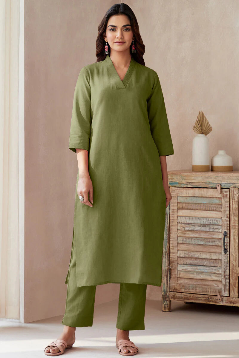 Surplus: Rosheen Zinat Green Kurta